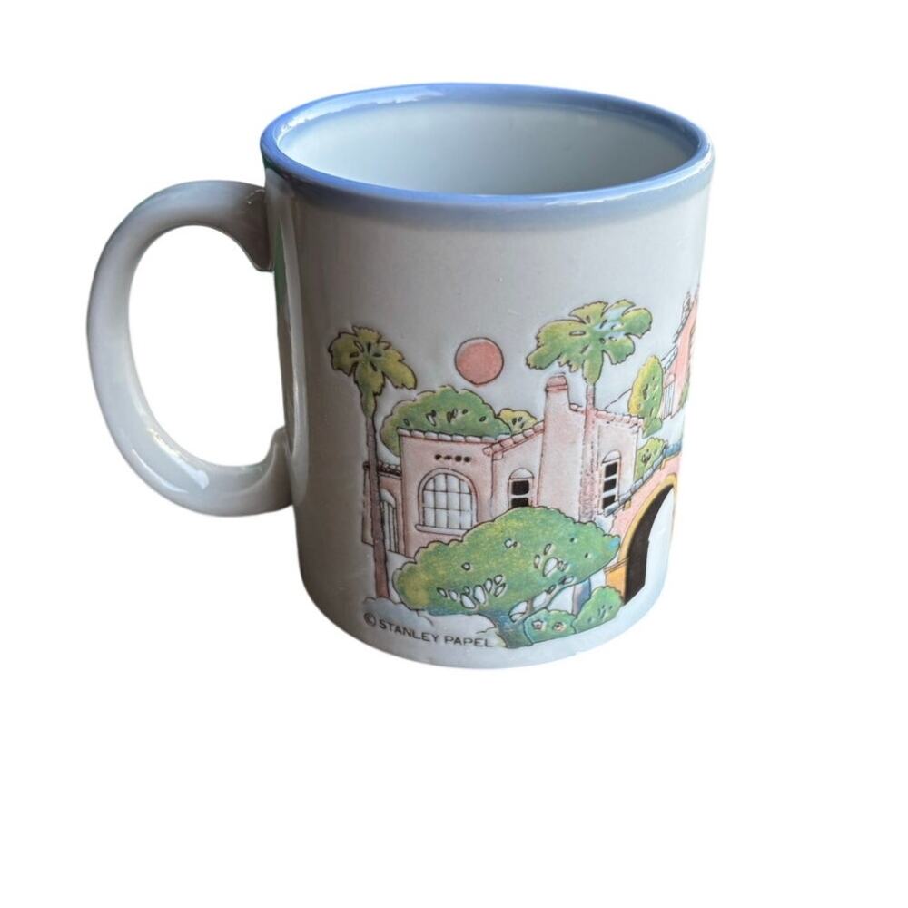 Vintage Otagiri Japan Stanley Papél Cottage Whimsical Ceramic Coffee Cup